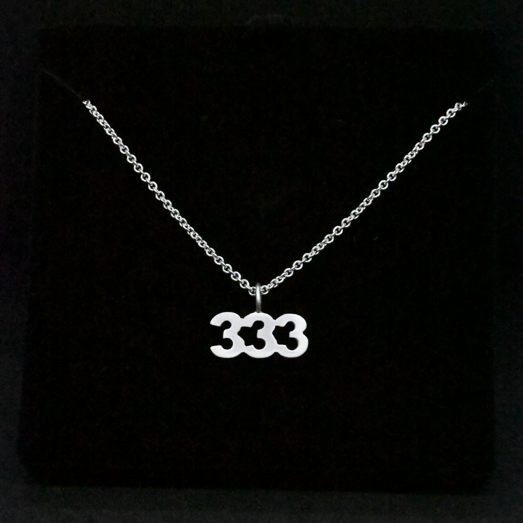 "333" Sterling Silver Chain (Satin Finish)