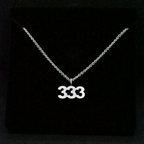 "333" Sterling Silver Chain (Satin Finish)