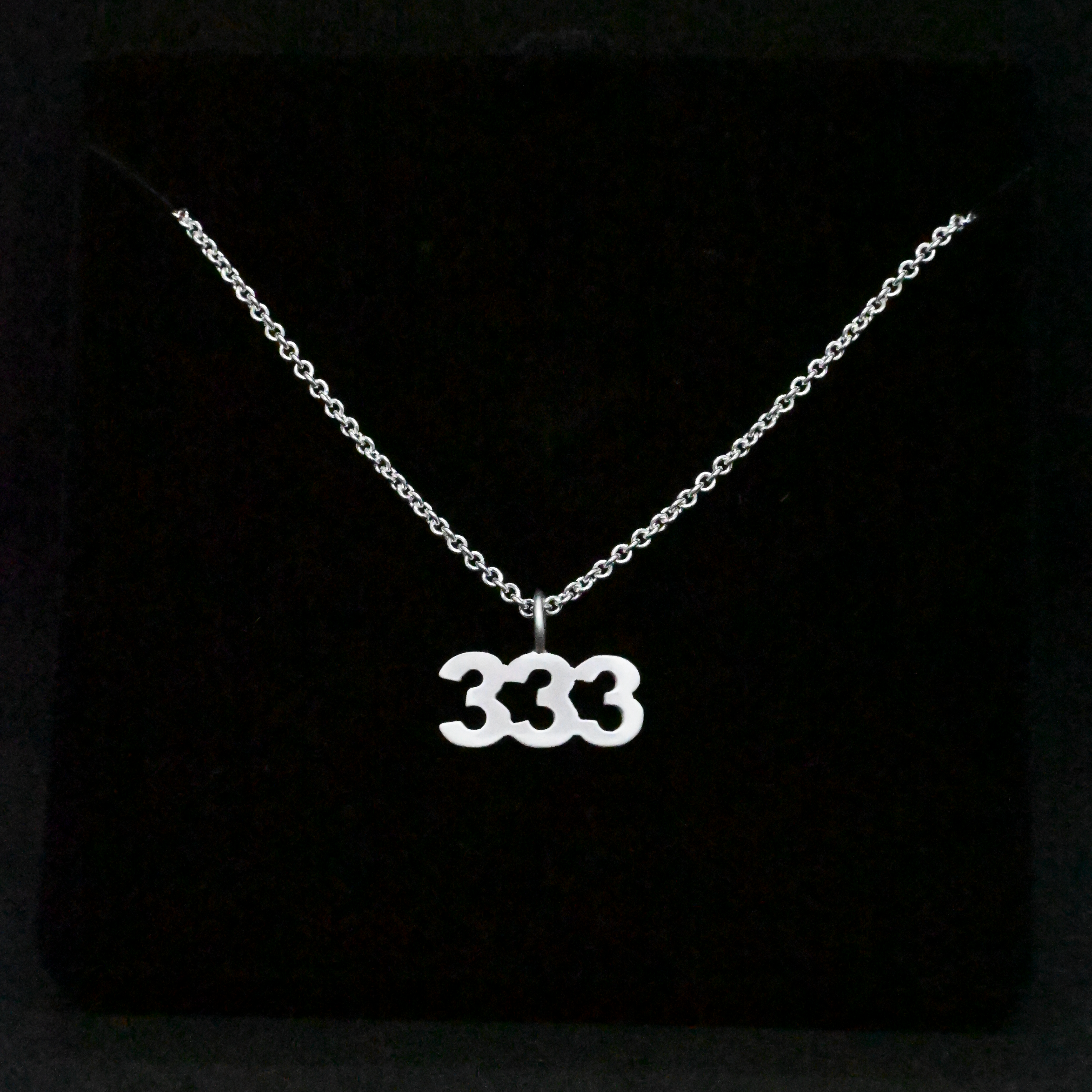 "333" Sterling Silver Chain (Satin Finish)