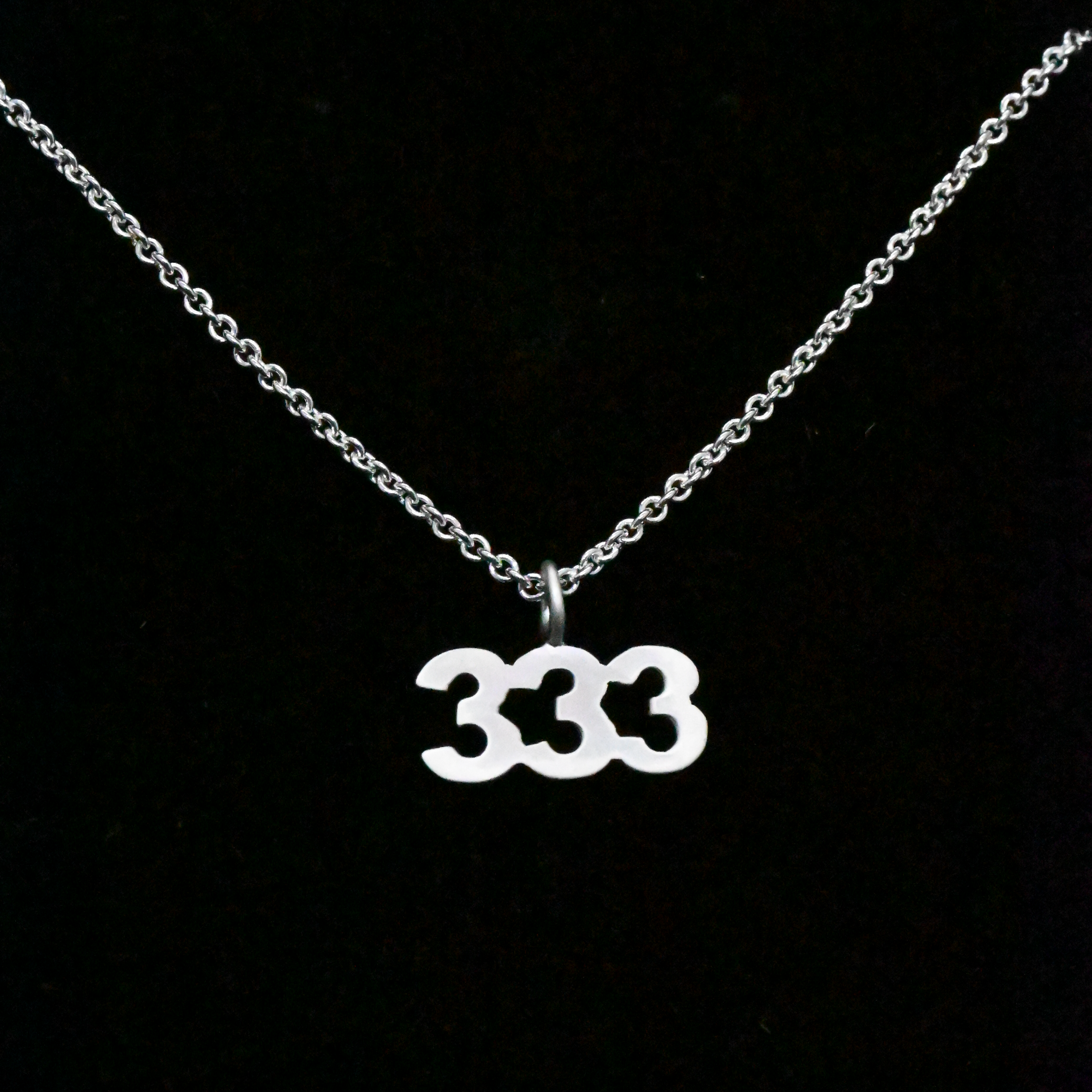 "333" Sterling Silver Chain (Satin Finish)