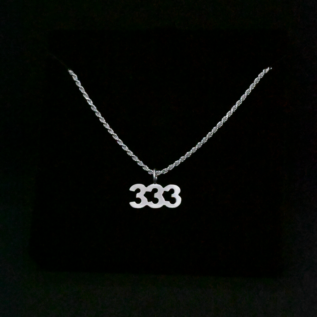 "333" Sterling Silver Chain (Satin Finish)
