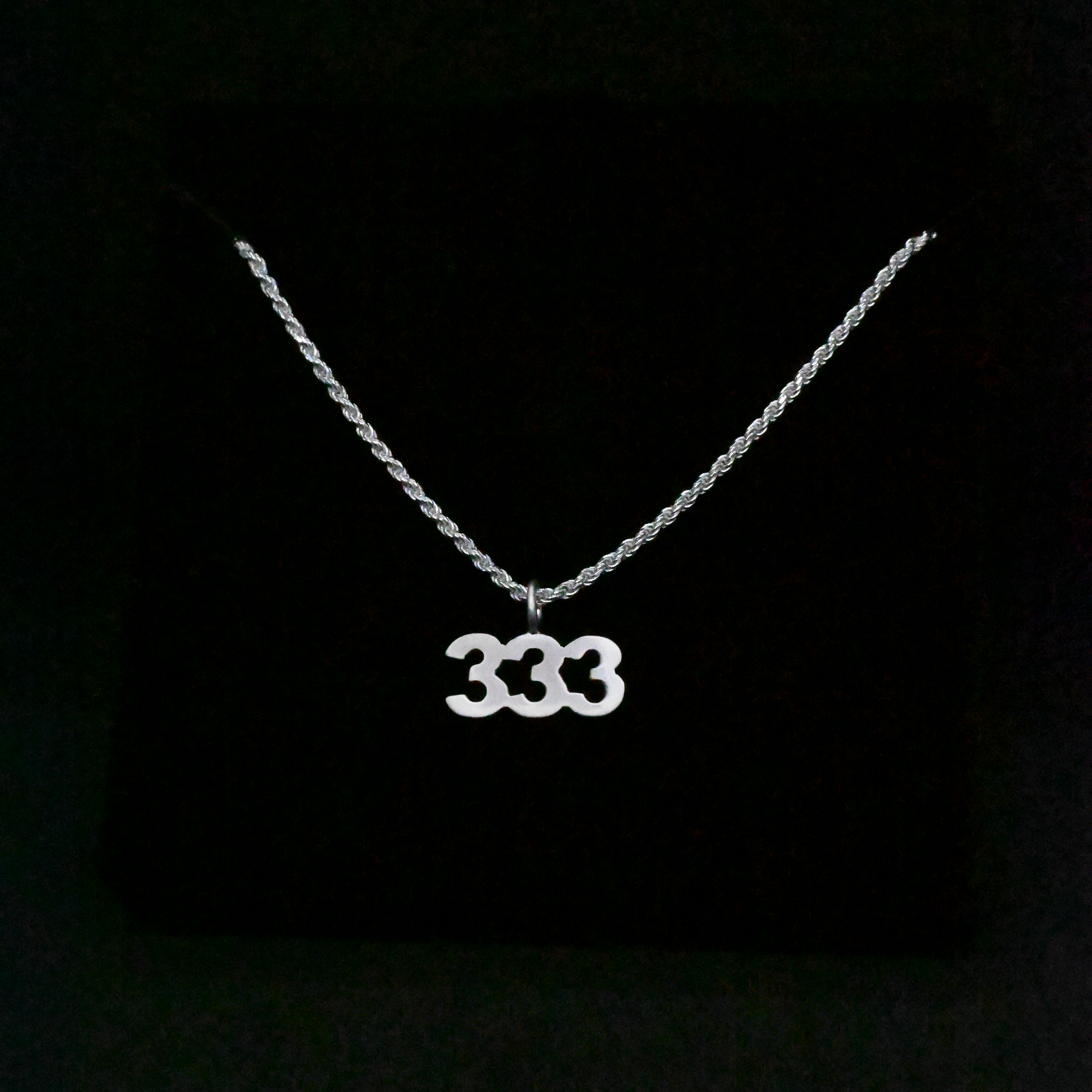 "333" Sterling Silver Chain (Satin Finish)