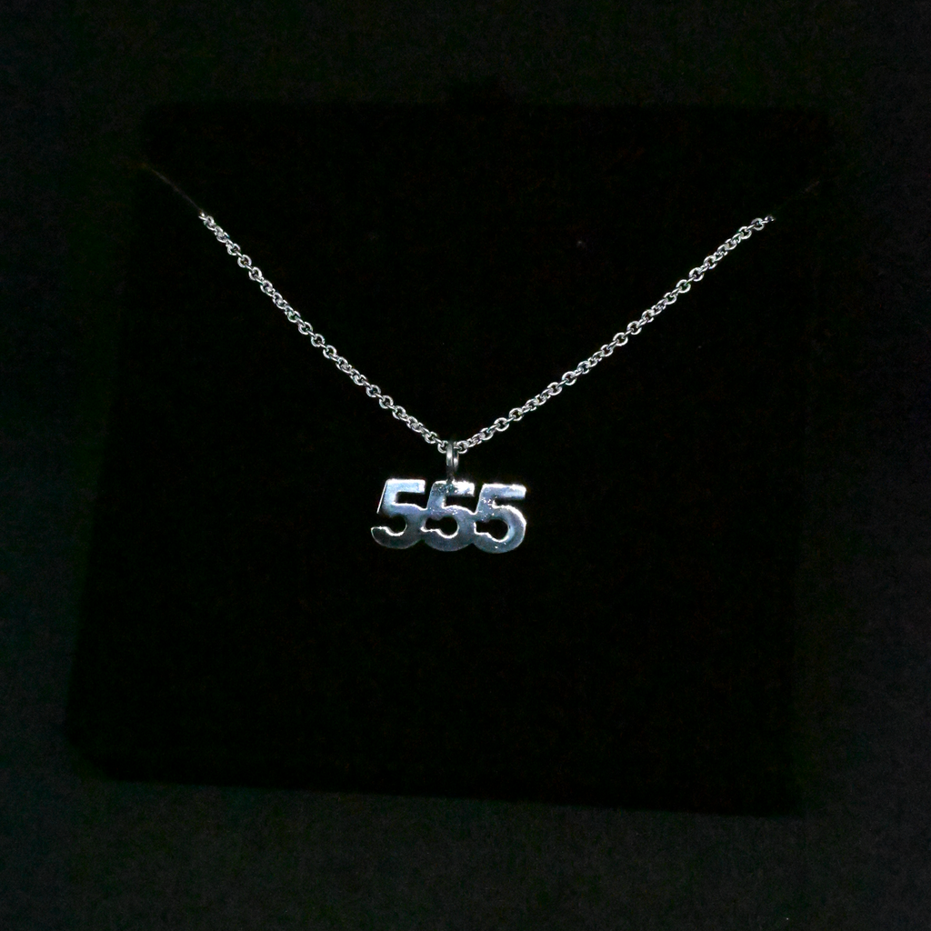 "555" Sterling Silver Chain