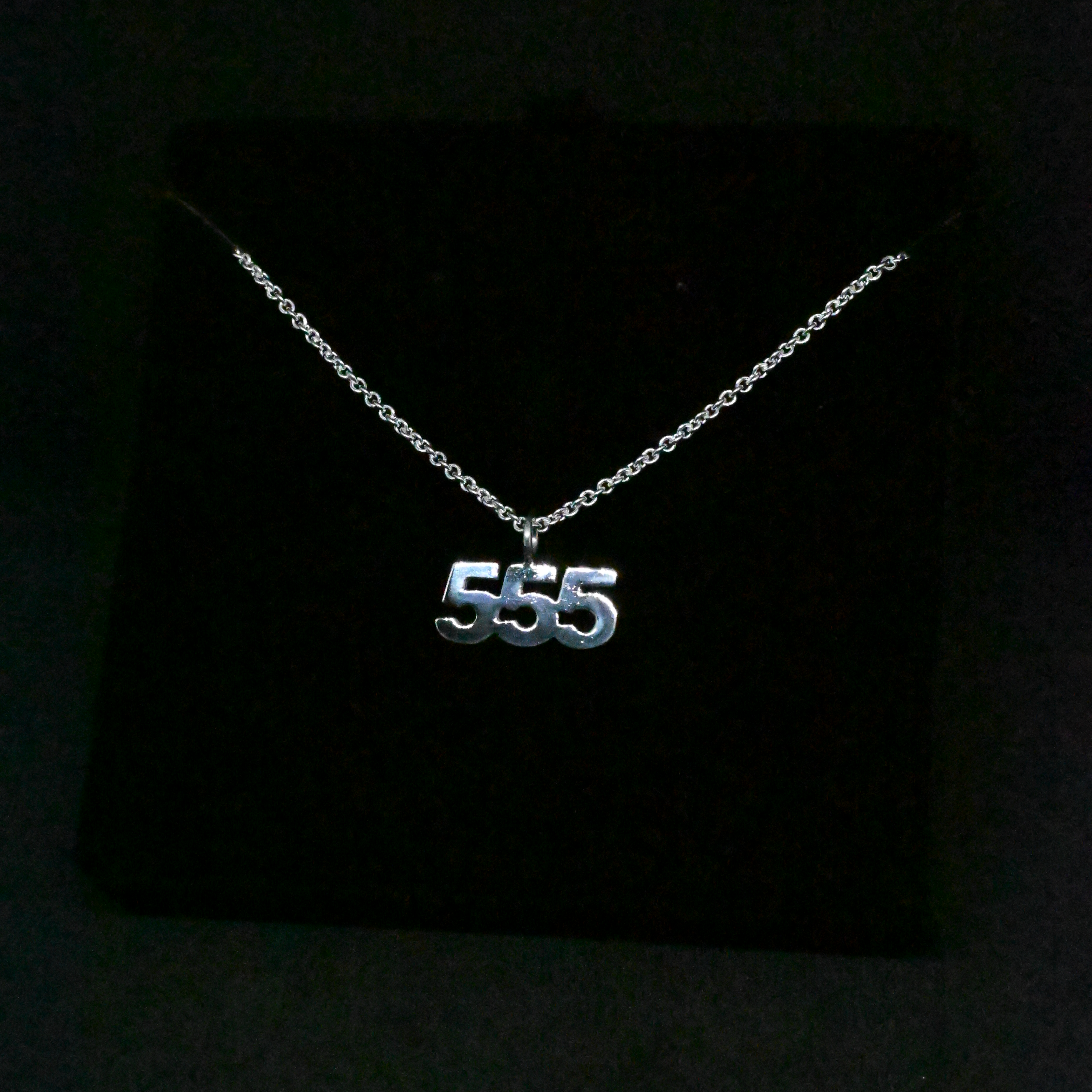 "555" Sterling Silver Chain