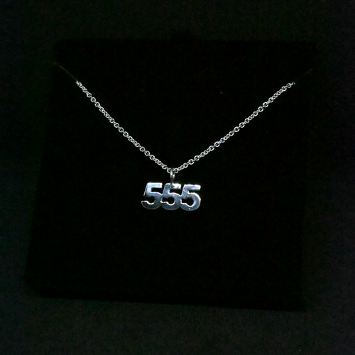"555" Sterling Silver Chain
