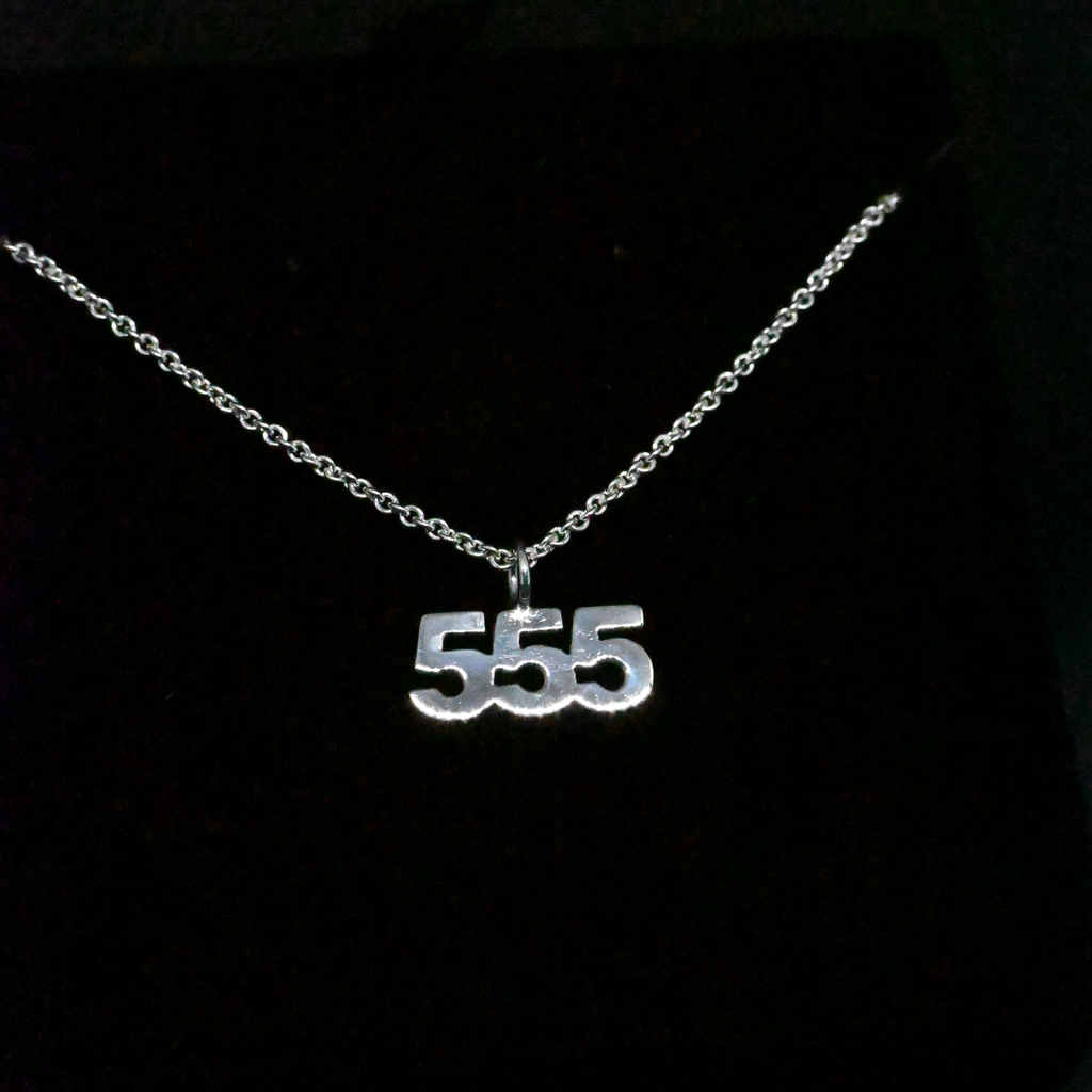 "555" Sterling Silver Chain