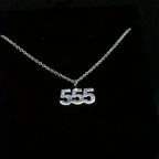"555" Sterling Silver Chain