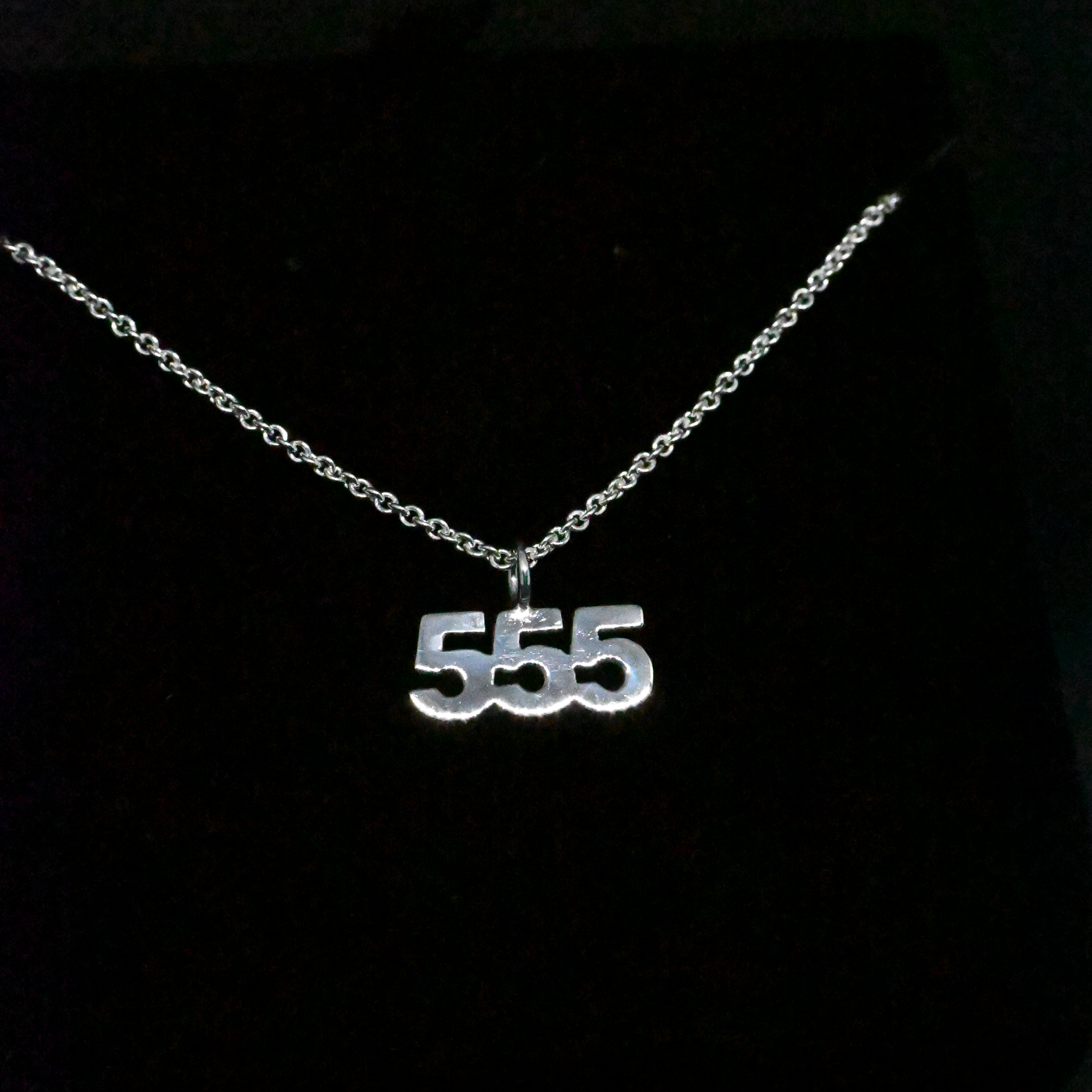 "555" Sterling Silver Chain