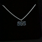"555" Sterling Silver Chain