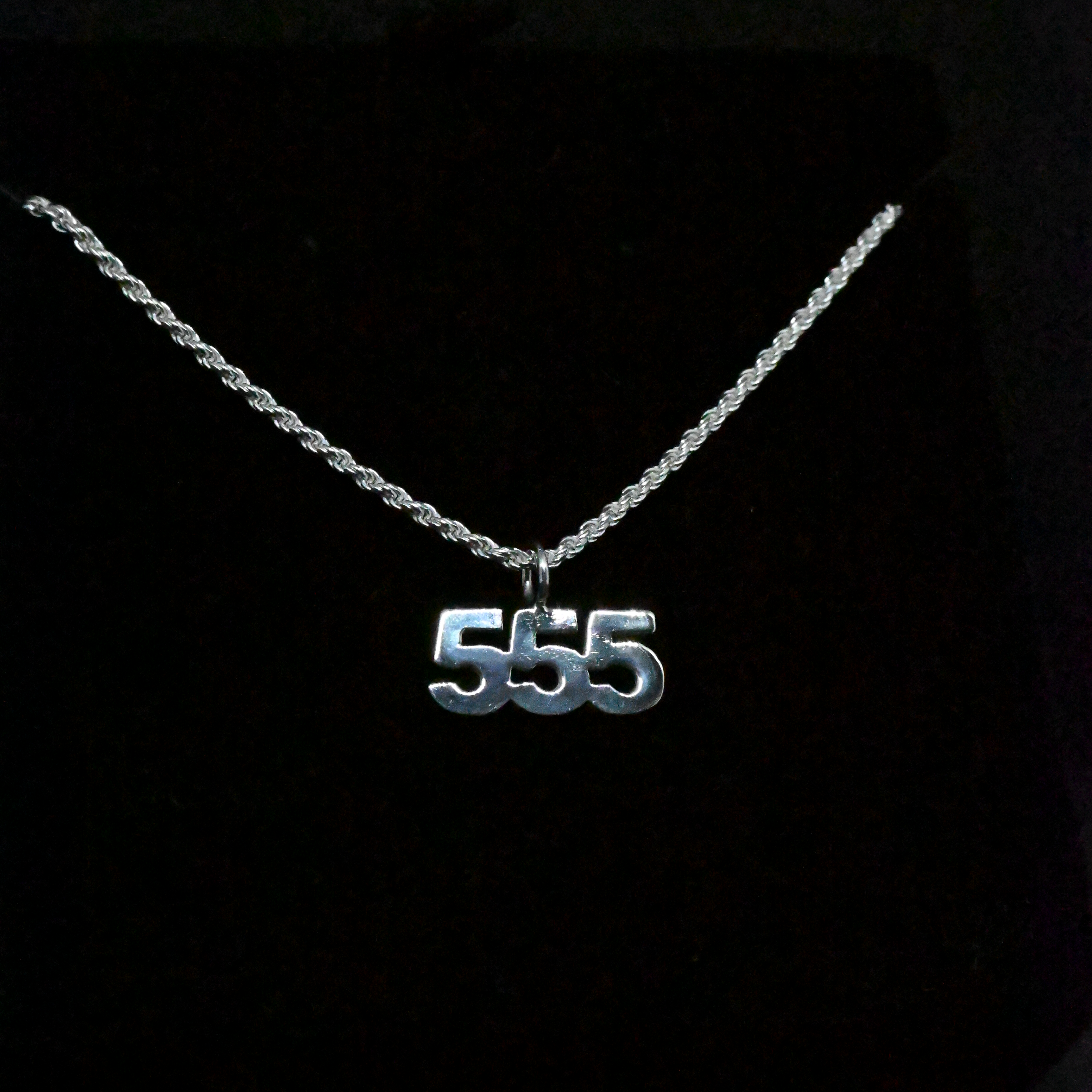 "555" Sterling Silver Chain