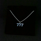 "777" Sterling Silver Chain