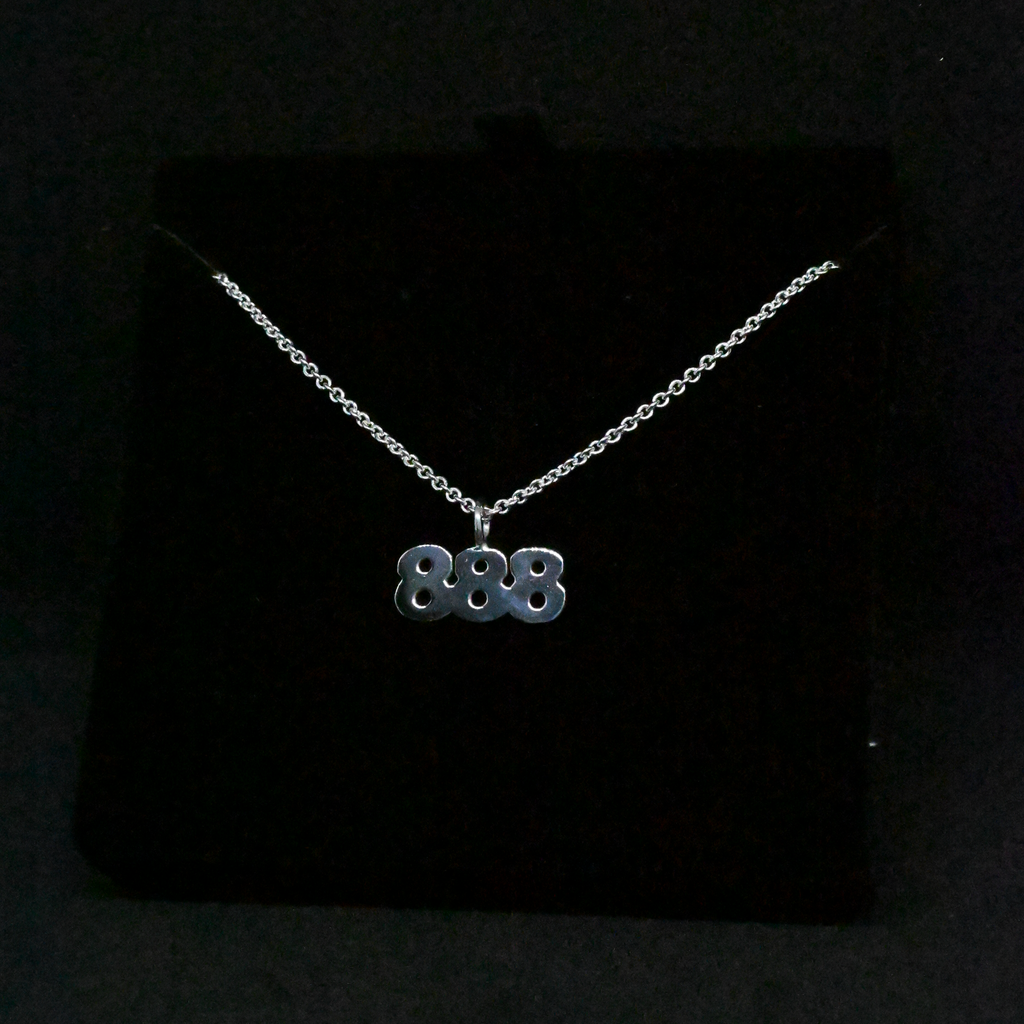 "888" Sterling Silver Chain