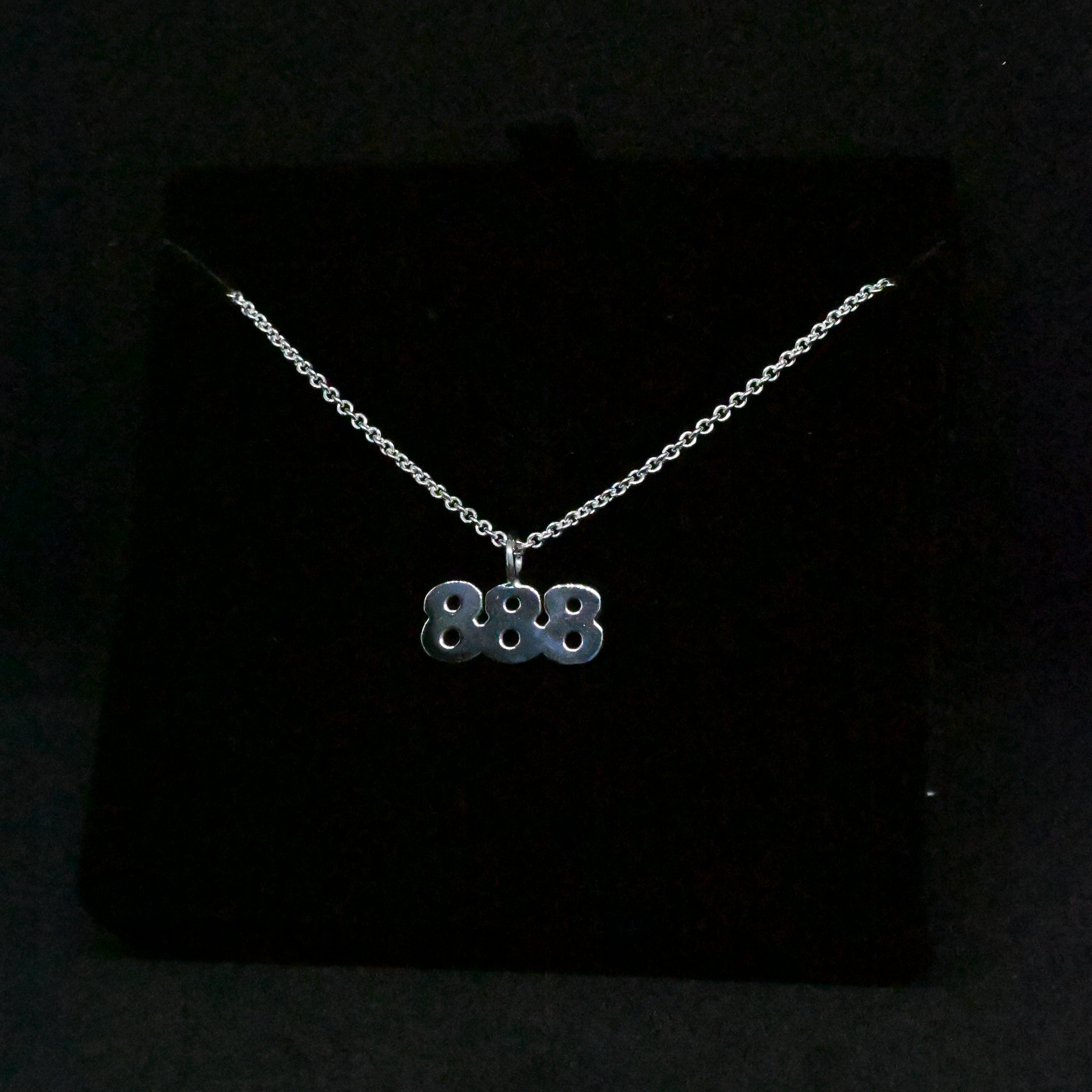 "888" Sterling Silver Chain