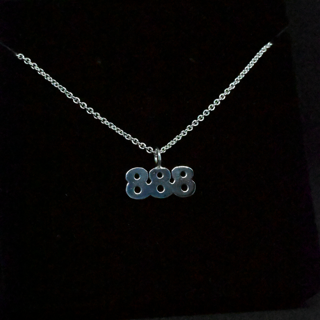 "888" Sterling Silver Chain