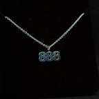 "888" Sterling Silver Chain