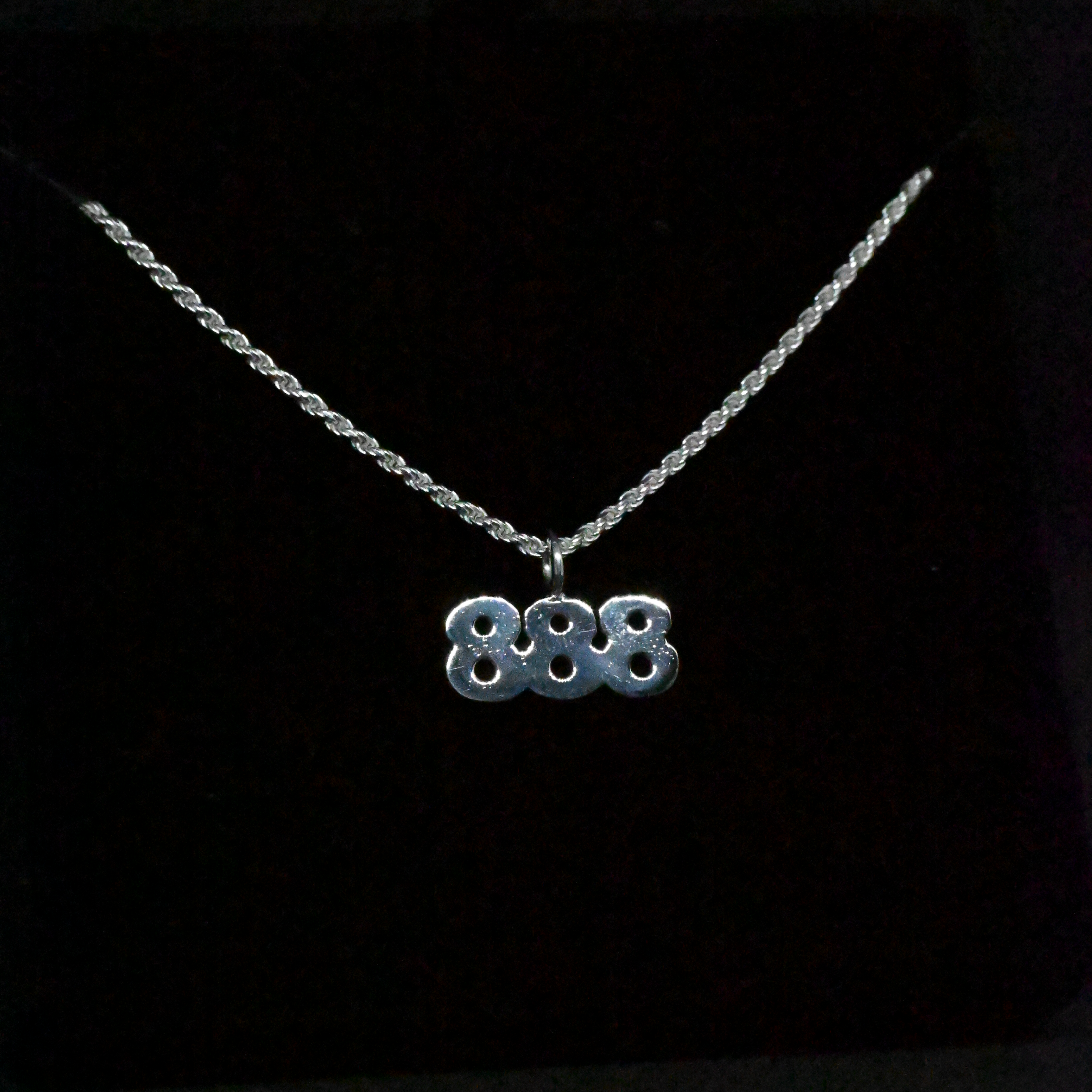 "888" Sterling Silver Chain