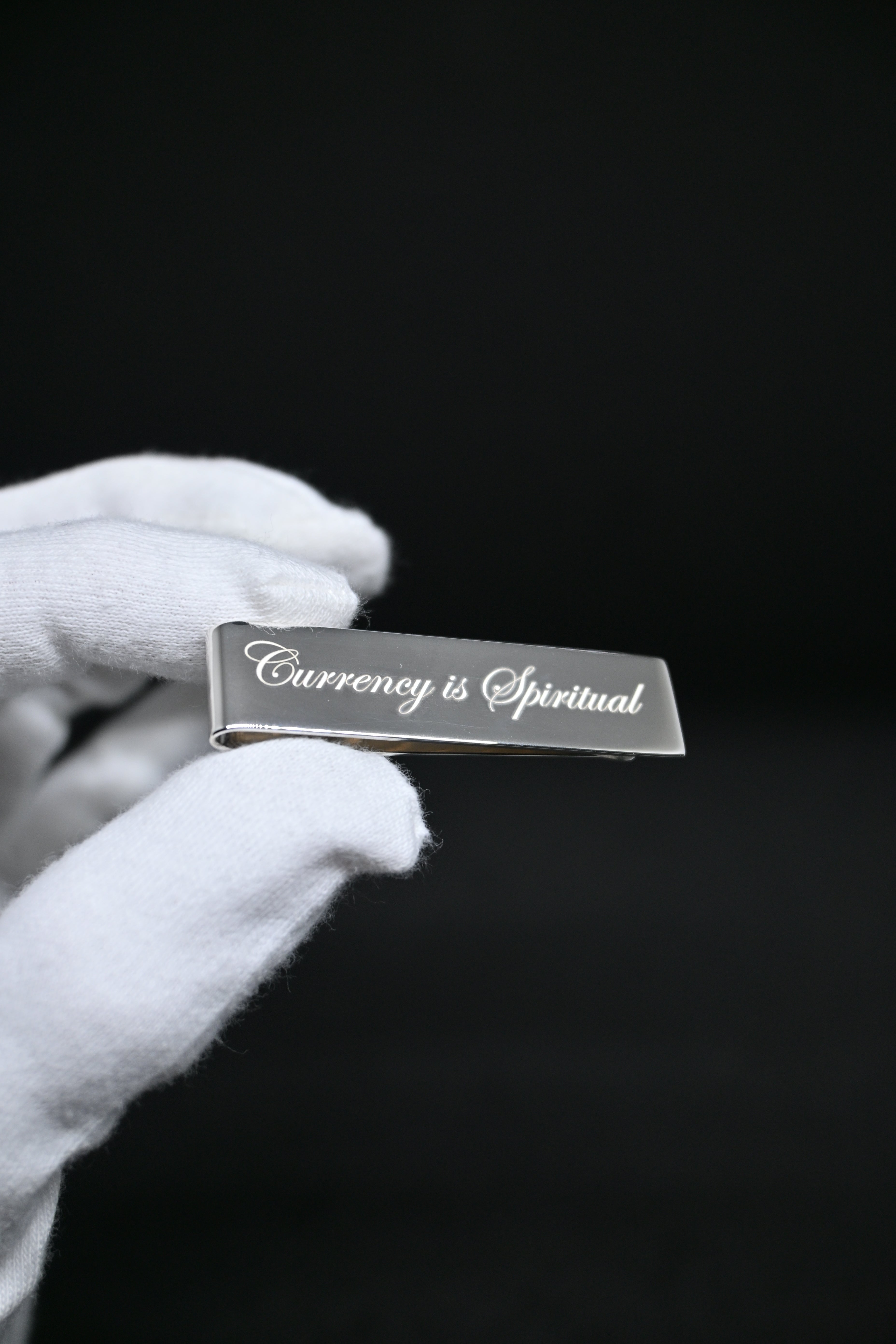 "Currency is Spiritual" - Sterling Silver Money Clip