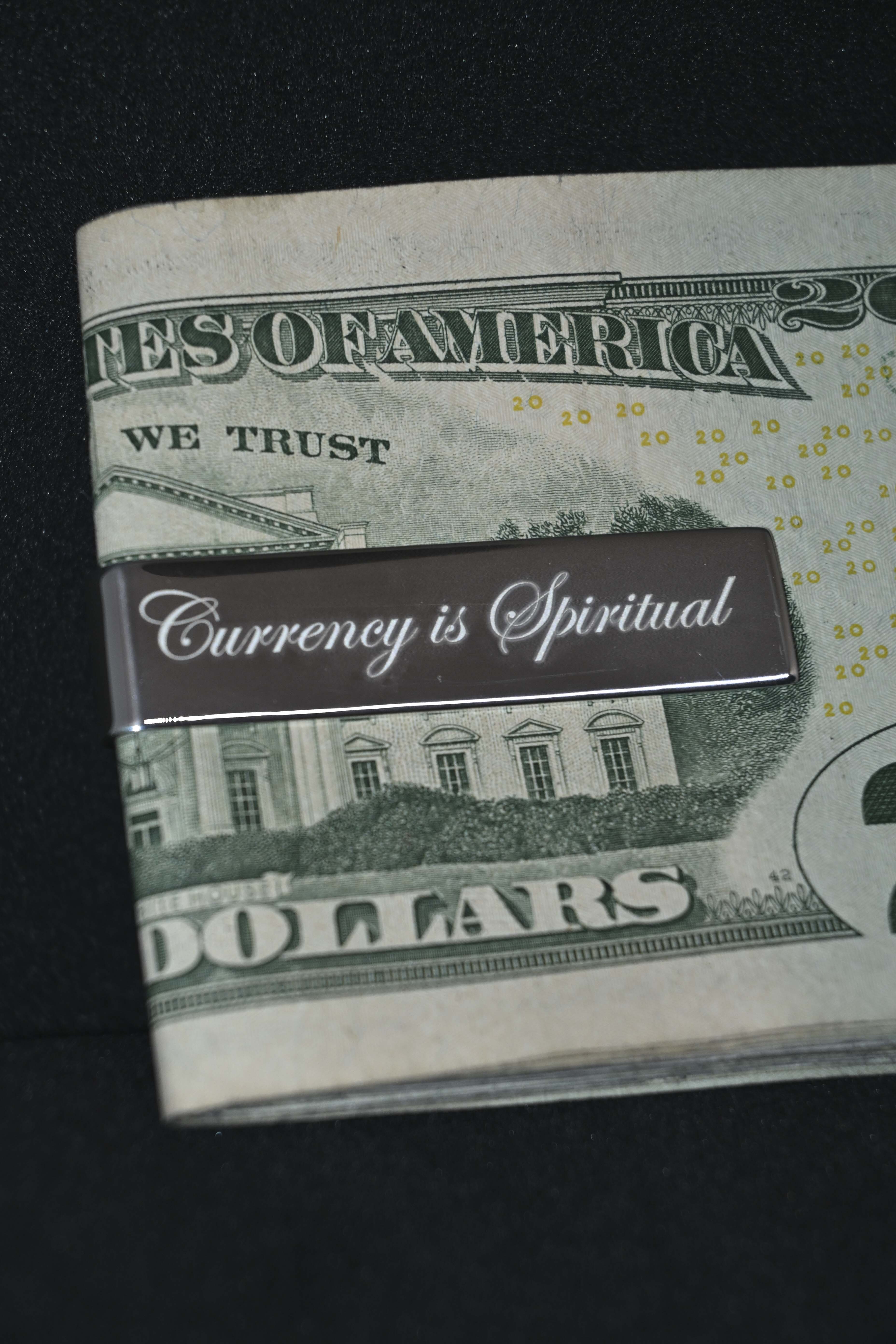 "Currency is Spiritual" - Sterling Silver Money Clip