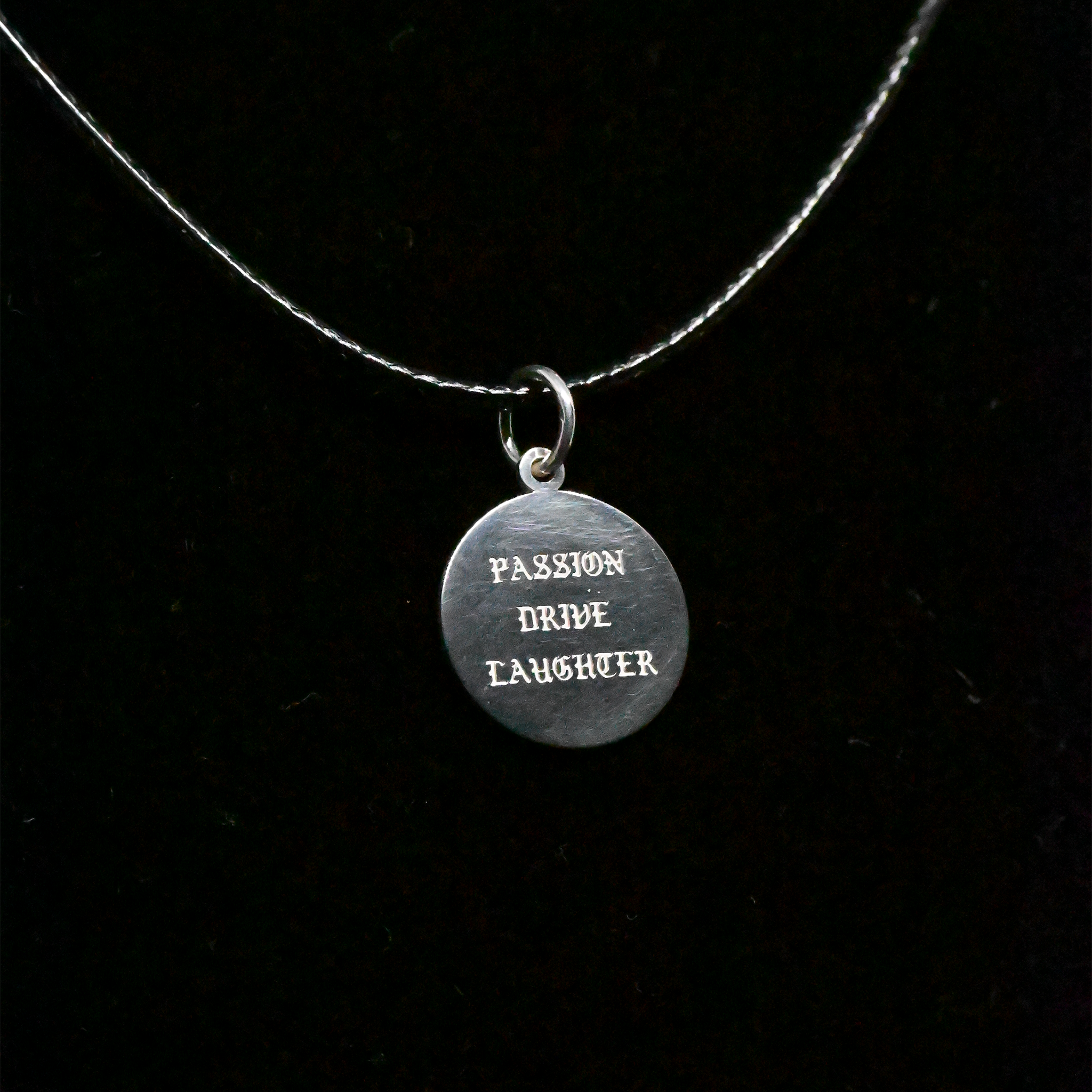 "Passion, Drive, Laughter" Sterling Silver Chain