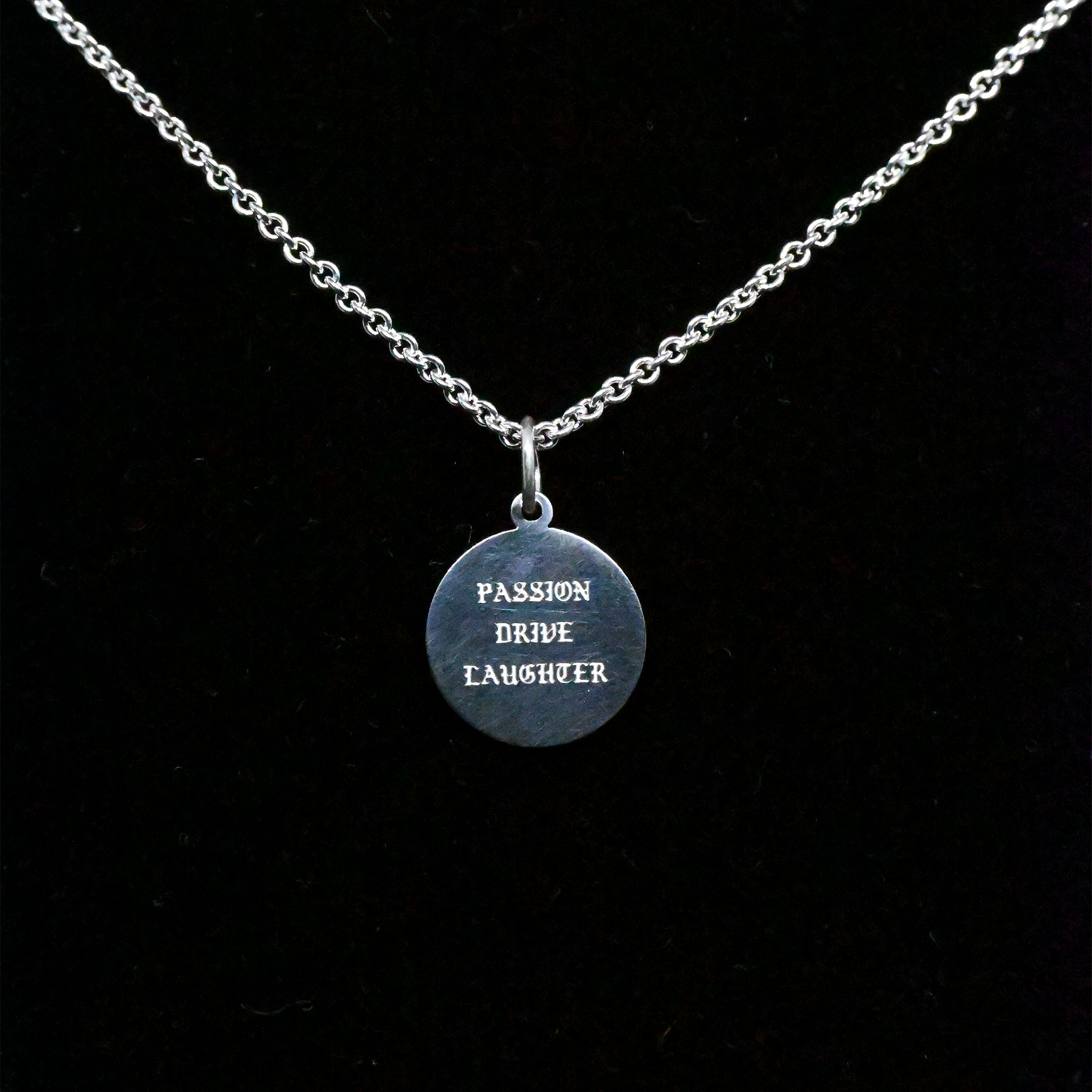 “Passion, Drive, Laughter” Sterling Silver Chain - Micro