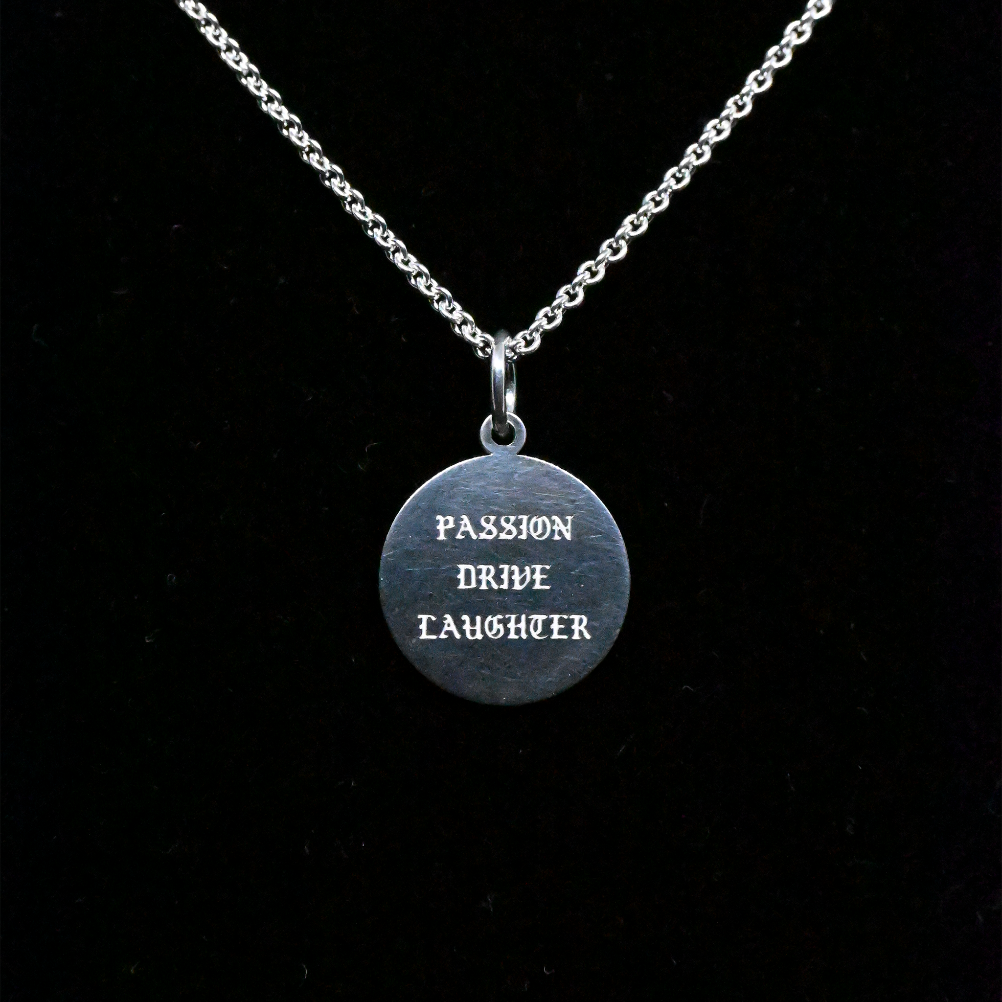 "Passion, Drive, Laughter" Sterling Silver Chain