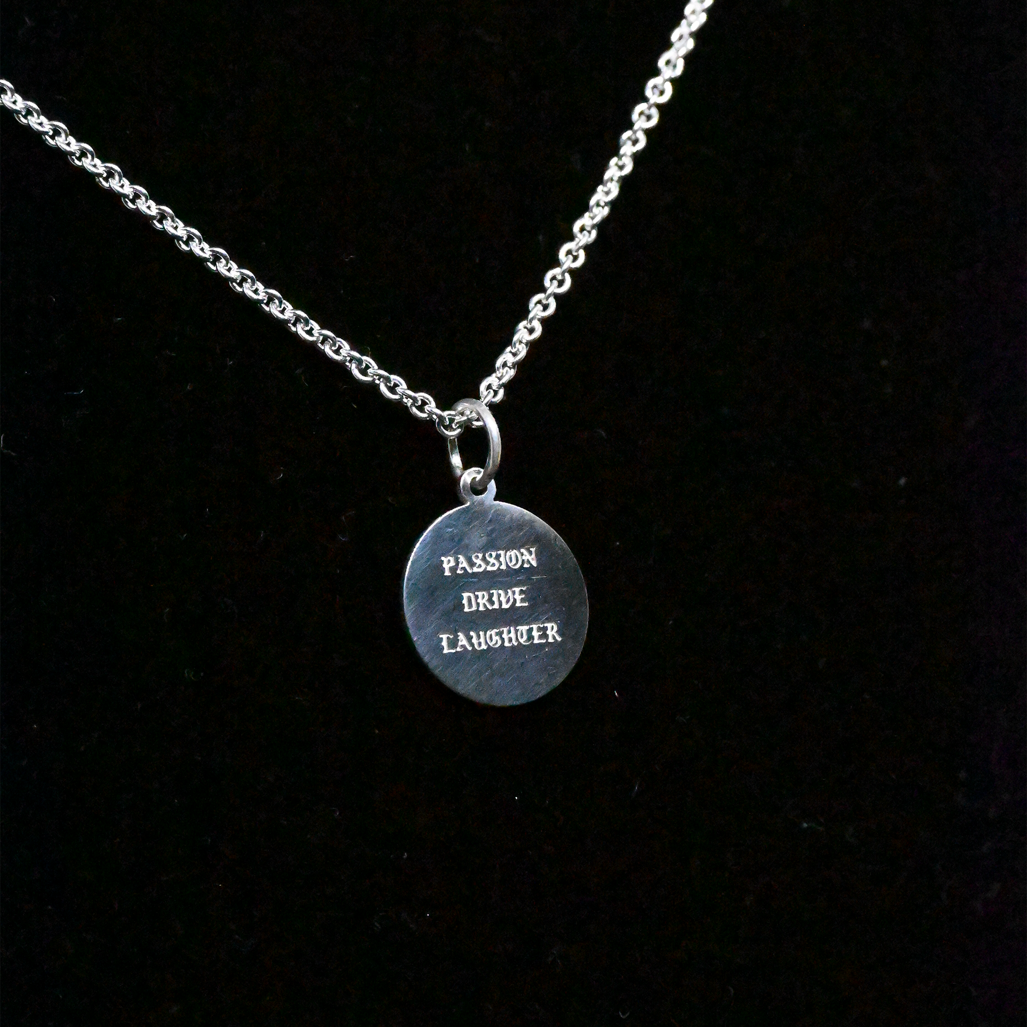 “Passion, Drive, Laughter” Sterling Silver Chain - Micro