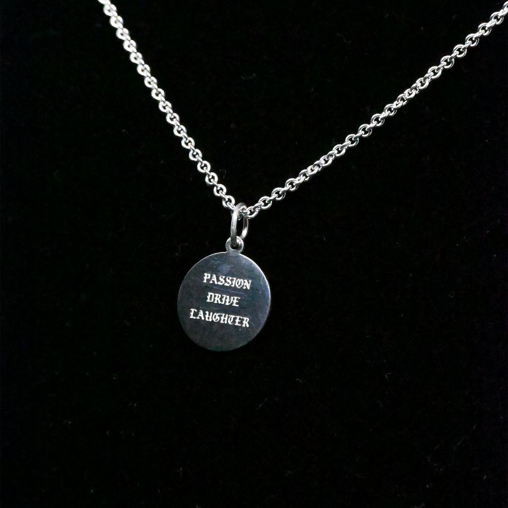 “Passion, Drive, Laughter” Sterling Silver Chain - Micro