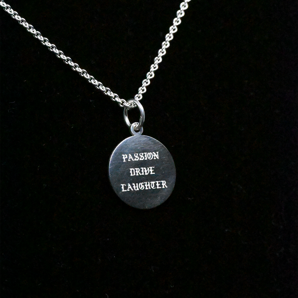 "Passion, Drive, Laughter" Sterling Silver Chain