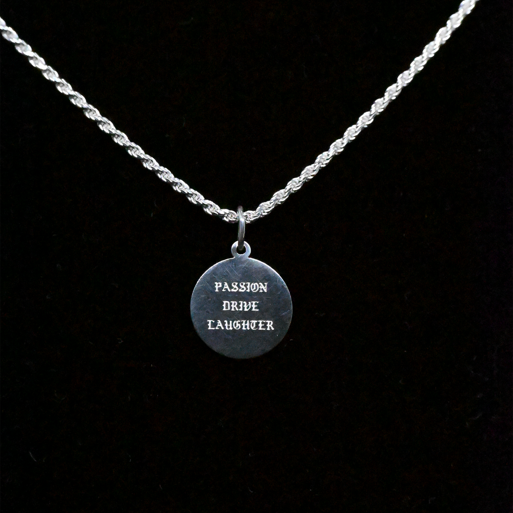 “Passion, Drive, Laughter” Sterling Silver Chain - Micro