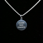 "Passion, Drive, Laughter" Sterling Silver Chain