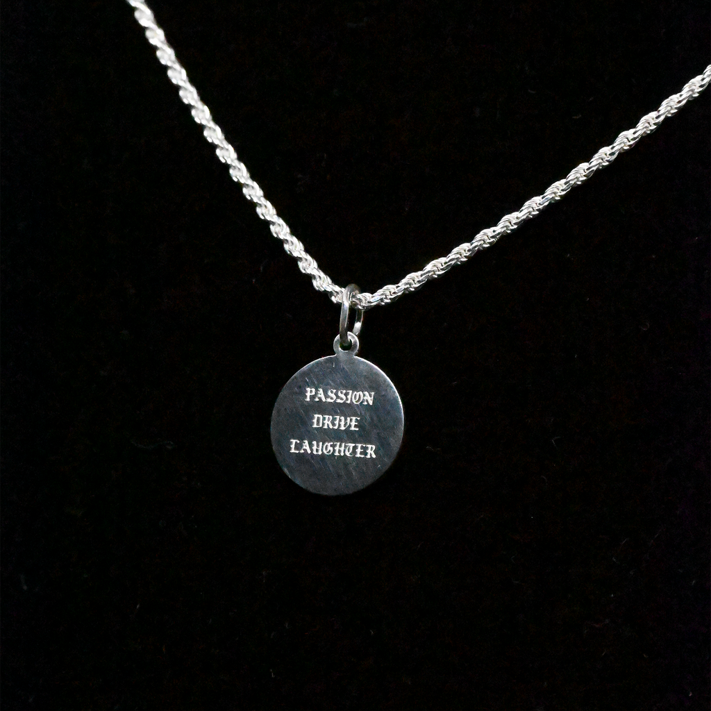 “Passion, Drive, Laughter” Sterling Silver Chain - Micro