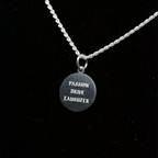 "Passion, Drive, Laughter" Sterling Silver Chain