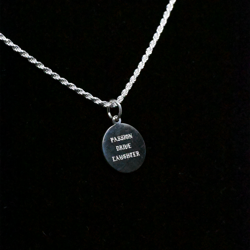 “Passion, Drive, Laughter” Sterling Silver Chain - Micro