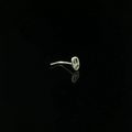 "Peace Sign" Nose Stud - Sterling Silver, L-Shape