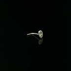 "Peace Sign" Nose Stud - Sterling Silver, L-Shape