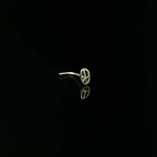 "Peace Sign" Nose Stud - Sterling Silver, L-Shape