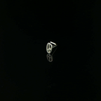 "Peace Sign" Nose Stud - Sterling Silver, L-Shape