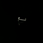 "Peace Sign" Nose Stud - Sterling Silver, L-Shape